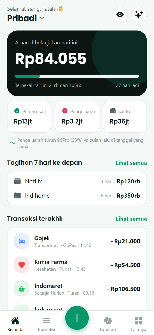 Beranda TrackFi